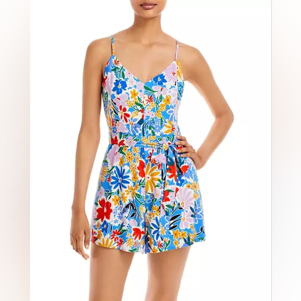 Aqua Ojai Floral Romper size XL